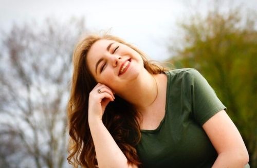 woman smiling